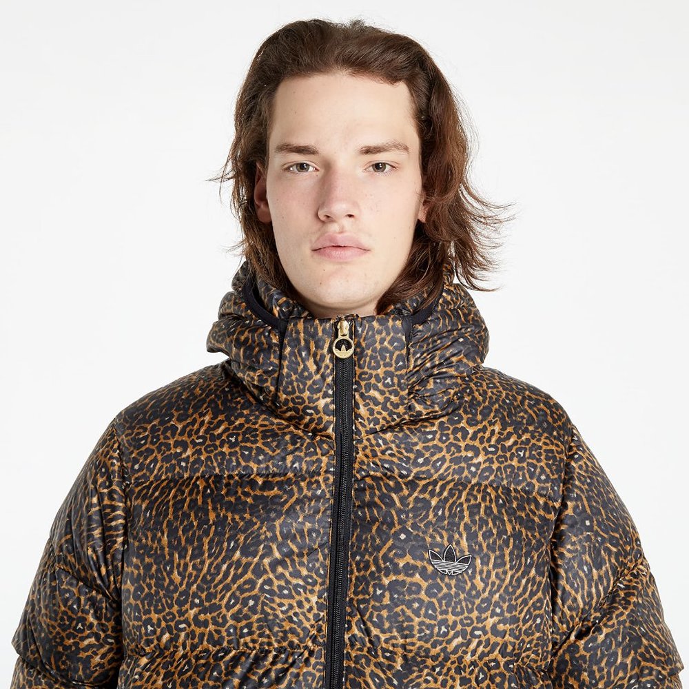 ADIDAS ORIGINALS MENS DOWN SPRT PUFFER JACKET ANIMAL PRINT LARGE SIZE